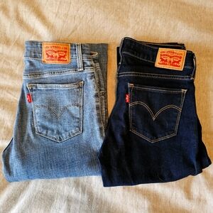 2 Pairs Levi Skinny Jeans